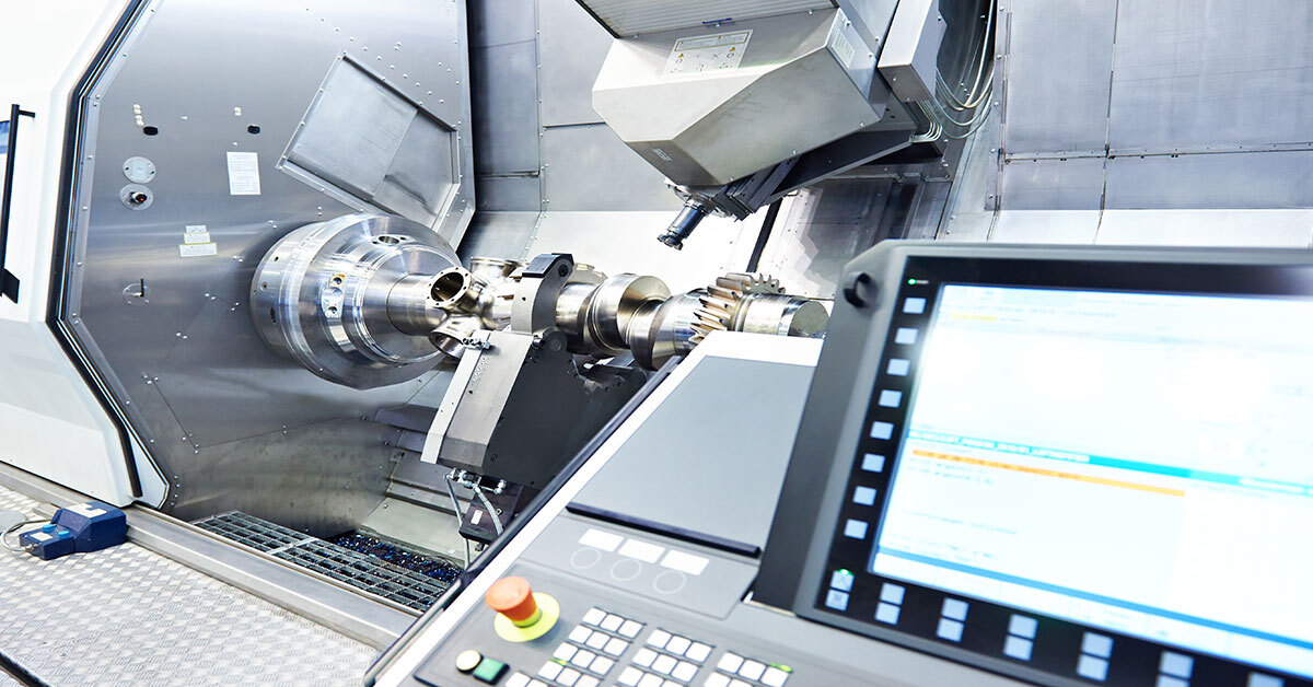 cnc machine with interface in frame for plugging and refining information 