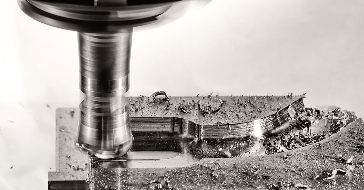 milling machine side milling a workpiece